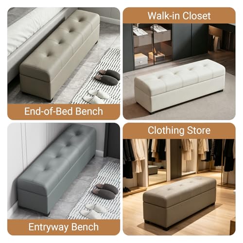 Repose-pieds de salon avec grand espace de rangement caché 70cm