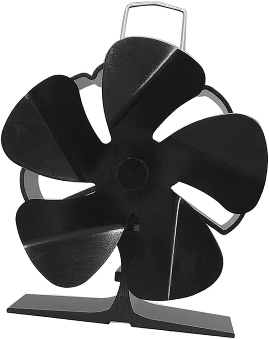 Compact Five-blade Silent Heat Powered Stove Fan Metal Fireplace Fan for Home Use Low Noise for Wood Stoves and Fireplaces