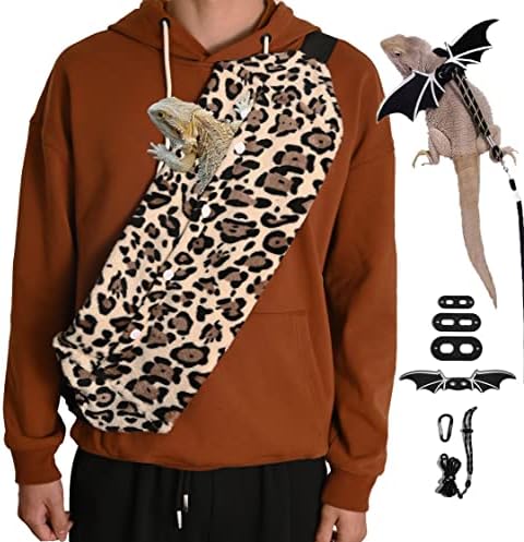 Bearded dragon carriers and belt traction with wings lizards adjustable wire beams and camisole bags beard crawling animals small pet backpack accessories for outdoor travel style travel storage tanks