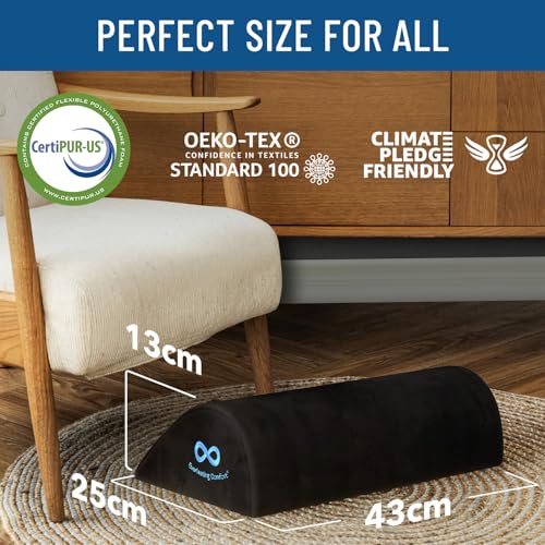 Everlasting Comfort Memory Foam Foot Rest Under Desk - Ergonomic Footrest for Home and Office, Ideal Office Accessory for Foot Support, Repose Pied Bureau - Image 7