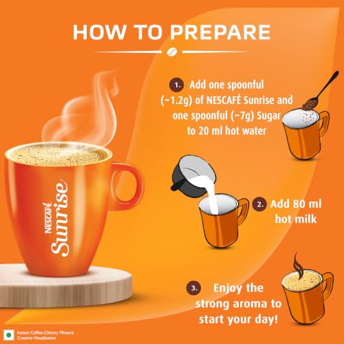 Image of Nescafe Sunrise Instant Coffee | Strong Aroma in every cup | 90g Jar with free mug