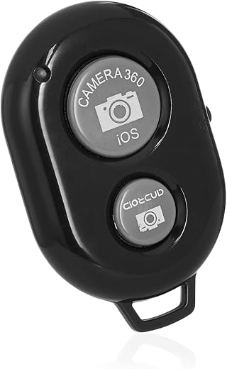 Amazon Basics Bluetooth Remote Shutter for iOS and Android with Bluetooth Technology, Useful for Selfies, Group Shots, sel...