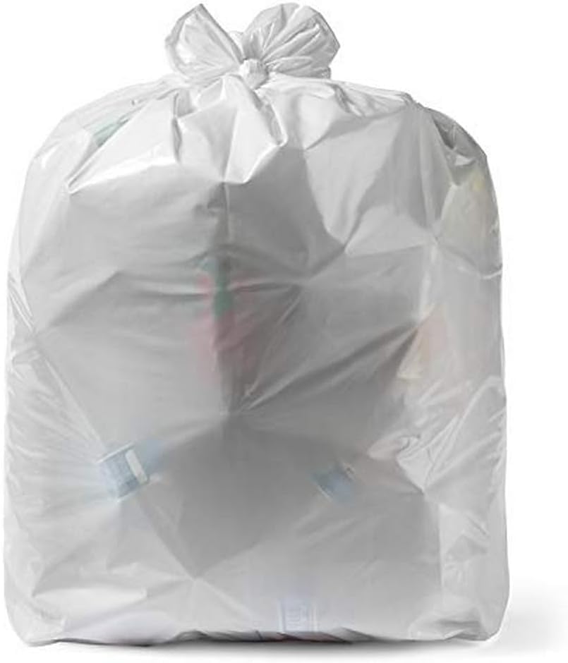 Miniatura 3 de Aluf Plastics Bolsas de basura blancas de 12 a 16 galones, paquete de 500 bolsas de basura lineales de baja densidad con sello de buteno sin núcleo