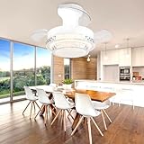 Ventilatore Da Soffitto Con Luce LED 80W - 55 Cm, Telecomando, 3 Velocità E 3 Tonalità Luce - Foto 11