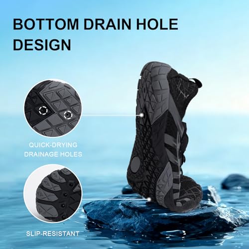 Image of ELETON Barefoot Shoes Women Men Footwear, Wide Toe Box Hiking Zero Drop Non-Slip Quick-Dry River Boat Pool Beach Water Shoes, Lightweight Swimming Running Walking Sneakers Unisex