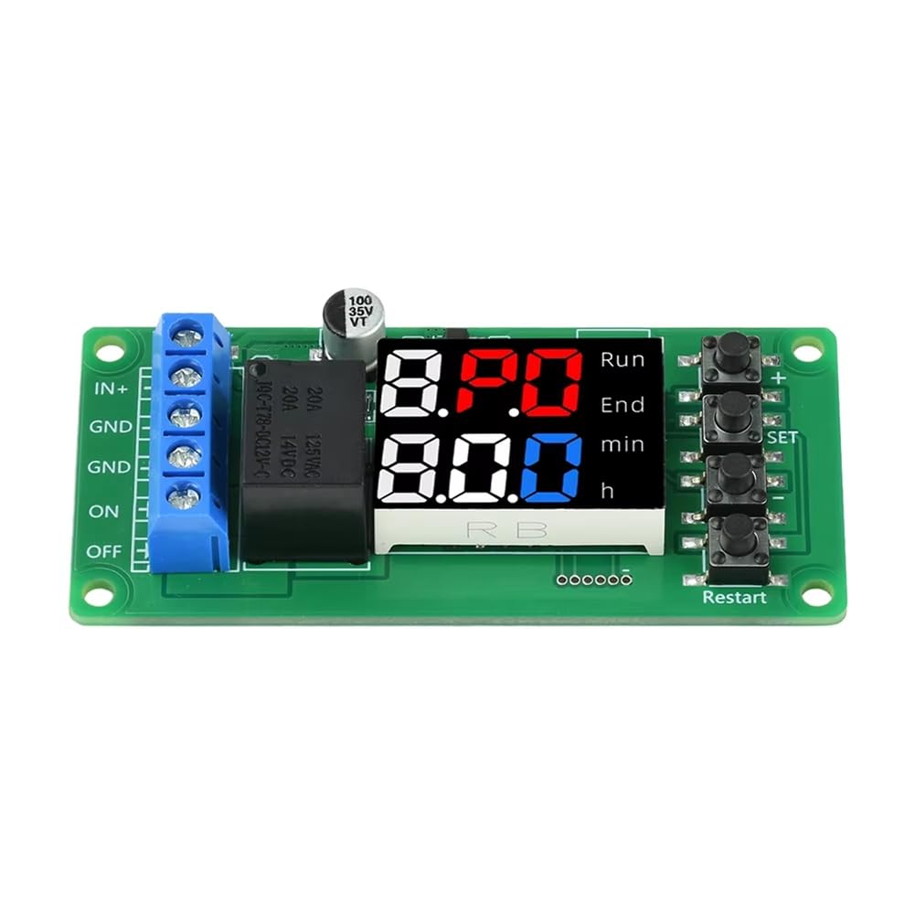 Jnchdghwa T2101 LED Delay Relay Module DC12V LED Delay Relay Module Dual-Mode Single-Channel Delay Relay Module