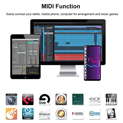 Clavier de piano 88 touches Piano numérique pliable Haut-parleur stéréo intégré Batterie rechargeable avec connexion MIDI Bluetooth Piano électrique professionnel adapté aux débutants - Les Beatles, Paul McCartney, John Lennon, RIngo Starr, George Harrison Clavier de piano 88 touches Piano numérique pliable Haut-parleur stéréo intégré Batterie rechargeable avec connexion MIDI Bluetooth Piano électrique professionnel adapté aux débutants – Image 7