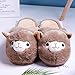 Pantoufles d'hiver，Cute Cartoon Alpaca Accueil Femmes Pantoufles De Fourrure Hiver Chaud Plus Grand Parent-Enfant Plancher Diapositives Maison Chambre À Coucher Plat Dames Furry Slippes,39