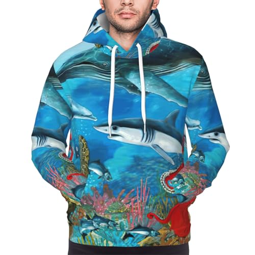 Pull en polyester pieuvre et dauphins EdWal sweat pour homme stylé