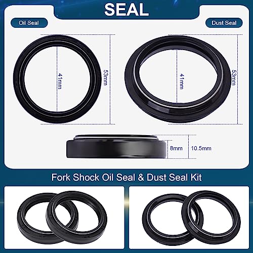 Image of 41x53x8 /10.5mm Fork Oil Seal & Dust Seal Kit for Yamaha MT-07 FZ-07 MT-09 FZ-09 FJ-09 MT-03 YZF-R1 R3 R320 YZF-R6 丨Tracer 900GT Tracer 700 7 9丨T-Max 530 XSR700 XSR900