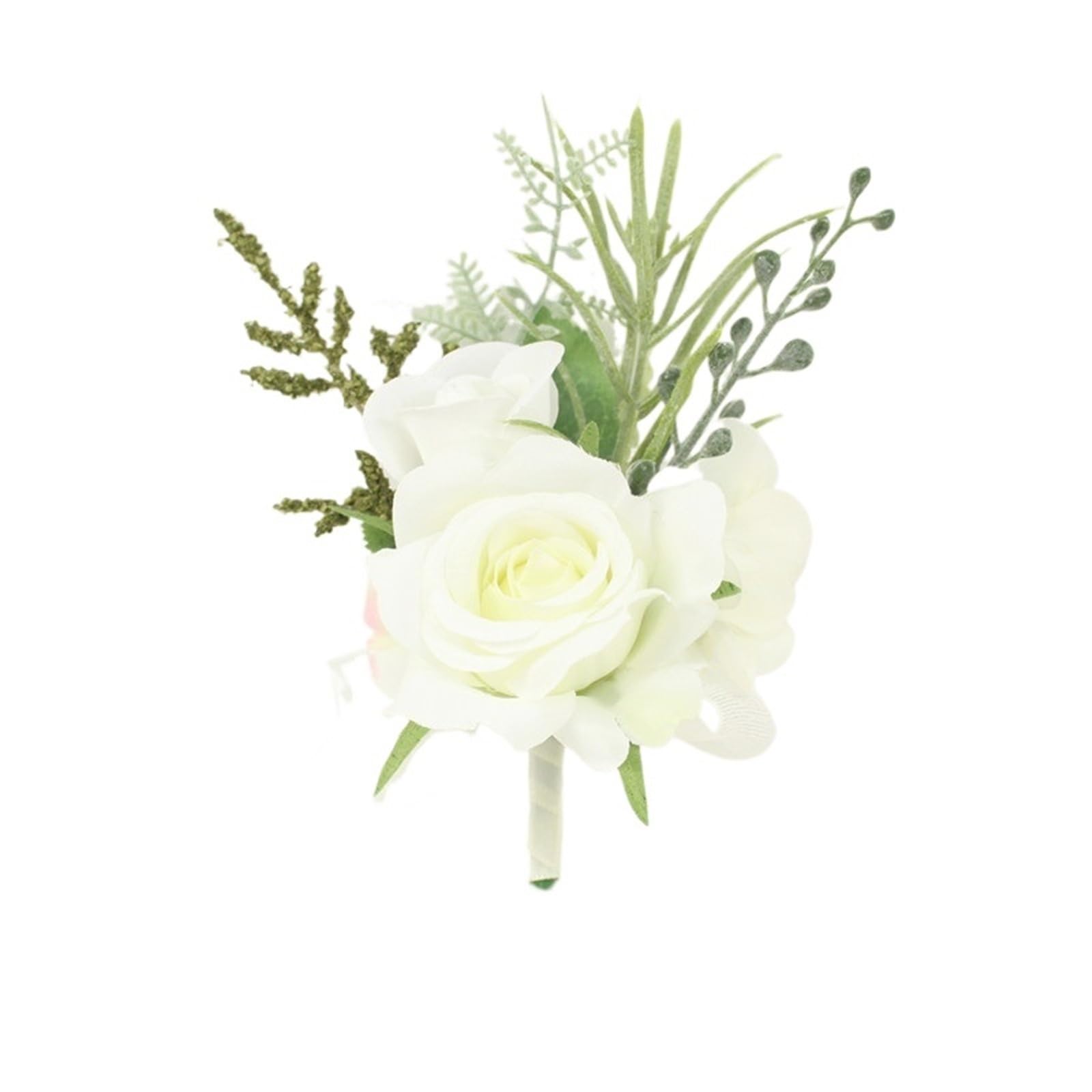 EEfpxwtz Prom corsage wrist flower， WristCorsageBrsmaidSistersArtificiFlowersSilkRoseWedDancePartyDecorMulti2Pcs(K)