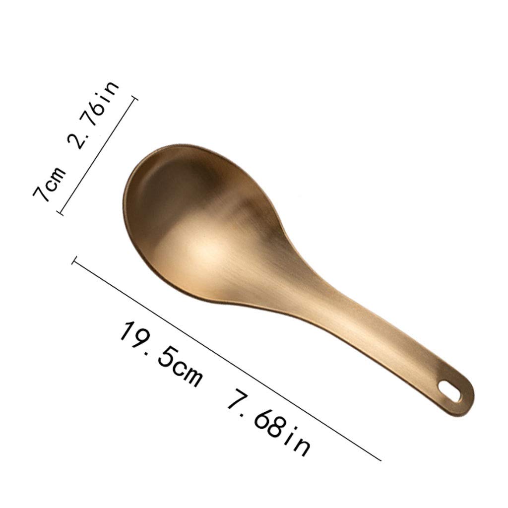 HIHELO Set di Cucchiai Sfusi Grande capacità addensata Pot Pot Cucchiaio Cucchiaio da Cucina utensile da Cucina Cucchiaio in Ottone Rosso Rame bilocina minestra Cinese Cucchiaio Cucchiai da Mangiare