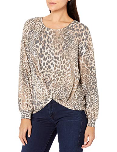 Karen Kane Women's Twist Front TOP, Print, Large