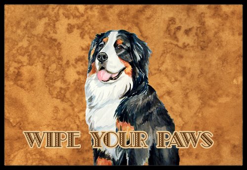 Caroline's Treasures Lh9452Mat Bernese Mountain Dog Wipe Your Paws Doormat 18X27 Front Door Mat Indoor Outdoor Rugs For Entryway, Non Slip Washable Low Pile #TOP12