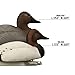 Higdon Outdoors Battleship Canvasback Duck Decoys | Unsinkable with Swivel Heads & Weighted Keels | High-Contrast Visibility| Durable & Easy-Set Floating Design | Foam Filled | 6 Pack