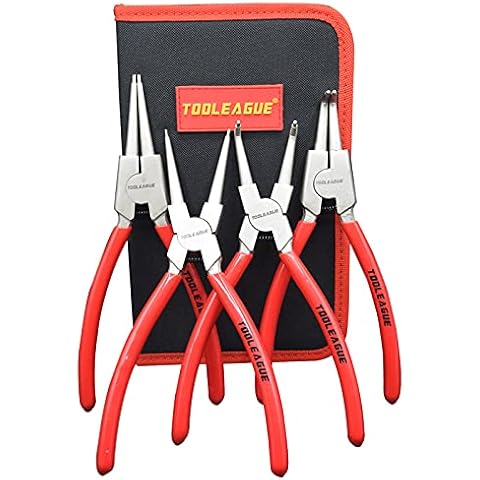 TOOLEAGUE 4 Pcs Snap Ring Pliers Set Cover