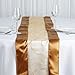 14" x 108" Table Runner with Satin Edges and Embroidered Organza - Gold