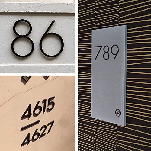Numéro de maison extérieur anti-rouille pour une adresse visible et lisible