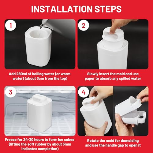 Kristallklare Eiswürfelbereiter, 1 große 5,6 cm, reine Eiskugel-Silikonform, luftdichte Form für Cocktails, Whiskey, Getränke