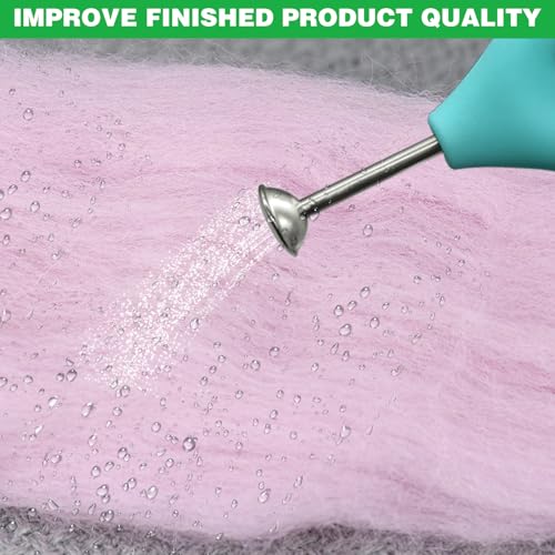 Kugelsprinkler für Nassfilzwerkzeuge, Kugelbrauser-Sprinkler für Nassfilzzubehör, abnehmbares Filzwolle-Sprinklerwerkzeug, Silikon-Kugeldüse, Nadelfilzwerkzeuge für Nassfilz-Set (grün)