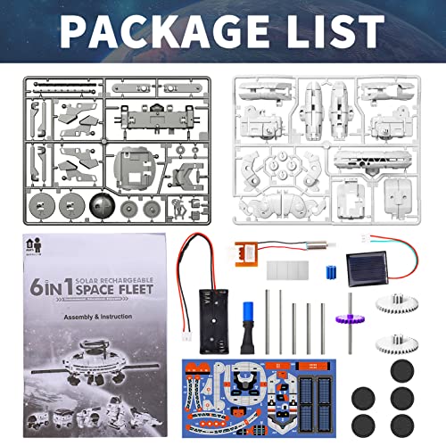 image for Lucky Doug STEM Projects for Kids Age 8-12, 6-in-1 STEM Solar Robot Ki