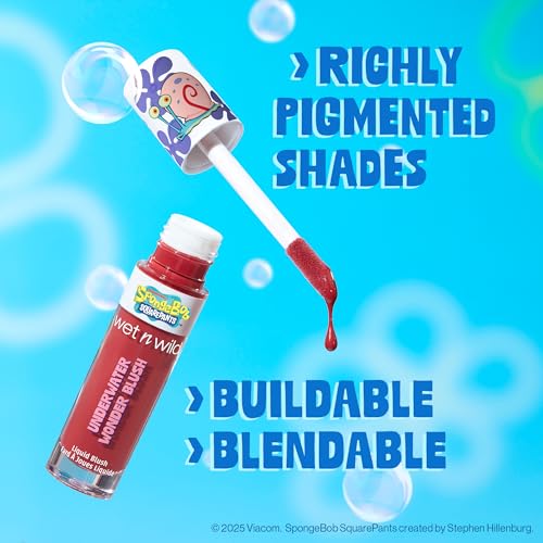 Wet n Wild Spongebob Underwater Wonder Liquid Blush, Buildable Liquid Face Blush, Natural Effect and Easy to Blend - Image 3