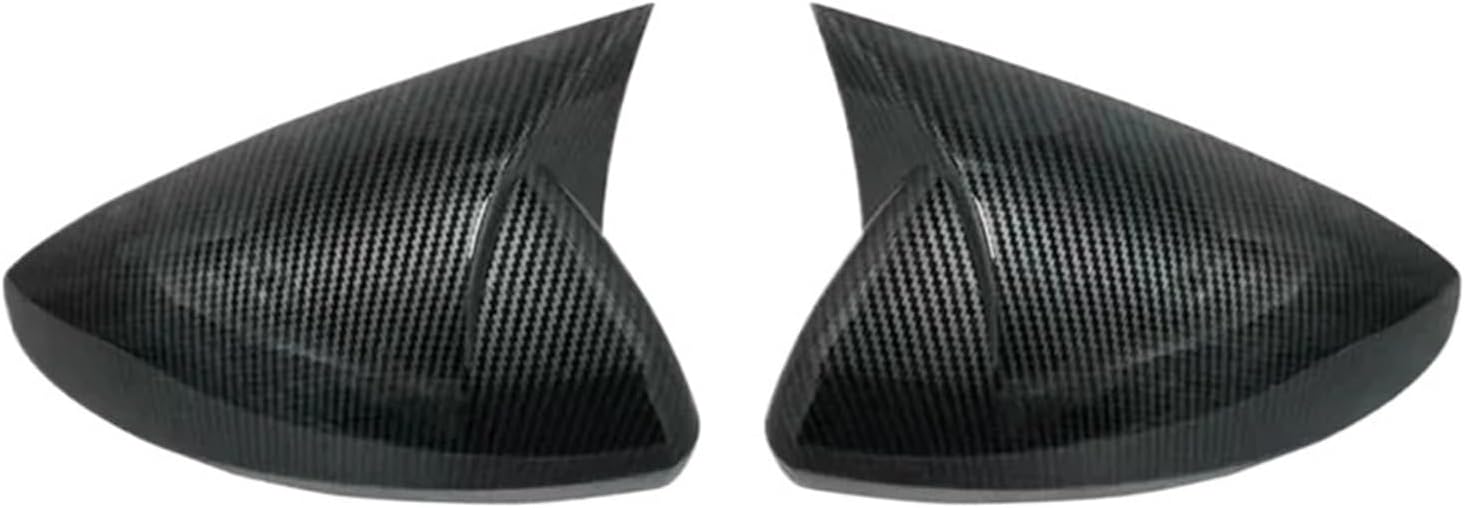 Wing Mirror Covers Caps For Virtus For Accessories 2019 2020 2pcs Side RearView Mirror Cover Caps Trim Gloss Black Carbon Fiber For Car Stickers(Carbon Look)
