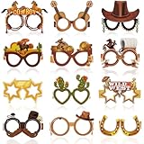 Rismise Wild West Party Decorations 20PCS Wild West Paper Glasses Western Cowgirl & Cowboy Photo Booth Props Cowboy Eyeglasses Rodeo Glasses for Western Theme Eyeglasses Birthday Party Supplies