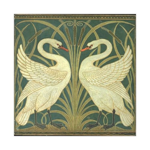 Impression sur toile cygnes iris pour decoration salon cocooning