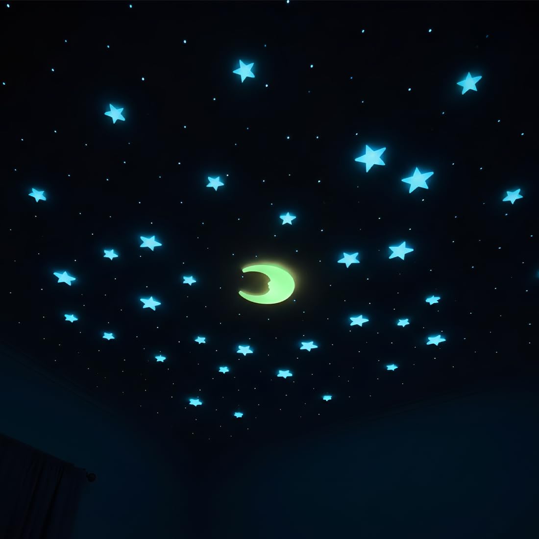 Estrellas Fosforescentes 3D 103 Piezas Para Techo, Decoración Luminosa Para Niños
