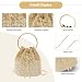 Imagen de Miss Lulu Bolso de mano Clutch para mujer Bolso de noche elegante con pedrería Bolso bandolera con cadena para bodas