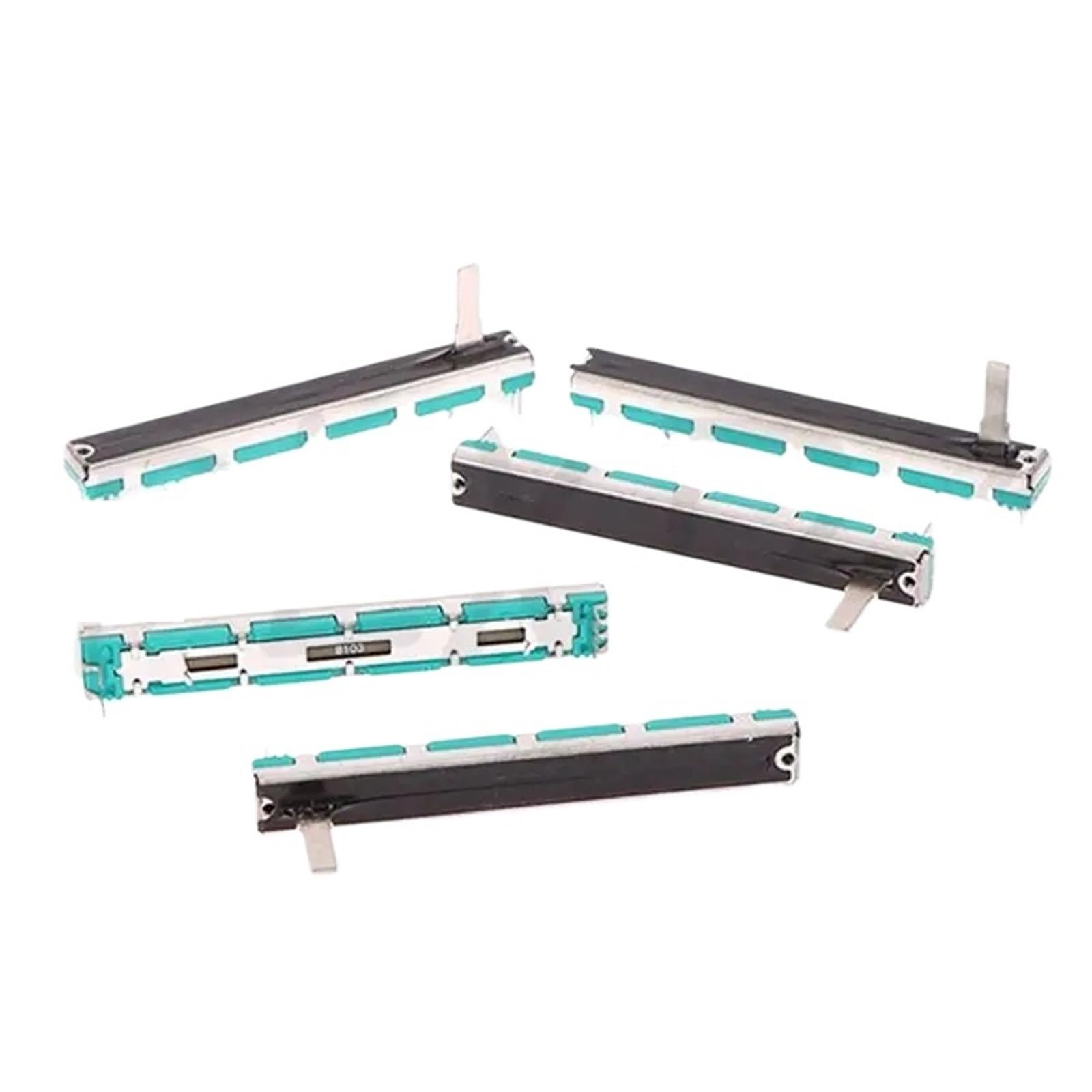 50 Uds 75mm potenciómetro deslizante doble lineal 10K resistencia de potenciómetro B10K B103 10K Ohm