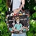 84hoods 15 inch Large Tote Bag for Women for Work. Shoulder Bag Gift for Nurse. Waterproof Graphic Aesthetic Grocery Bag with Pockets and Zipper. Cute Skeleton.