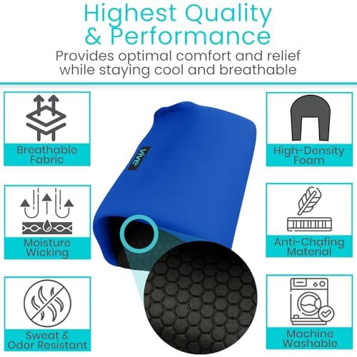 image for Vive Premium Crutch Pads & Hand Grips - Comfortable, Breathable, Machi