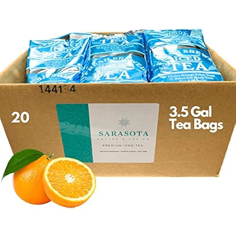 Sarasota Tea, 3.5 Gallon Tea Bags, Gourmet Black Iced Tea Bags, 3.5 Gallon Iced Tea Bags, (20 Count) Cover