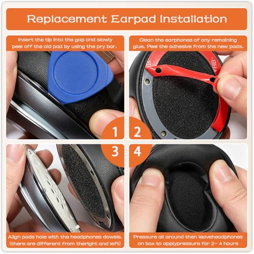 Almohadillas de repuesto para auriculares Beats Solo 2 y Solo 3 (cableados e inalámbricos), cojines para orejas, fundas para copas auditivas, piezas de reparación (azul) miniatura 5
