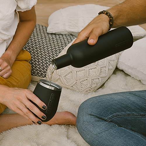 Brümate Winesulator 25 Oz Triple-Walled Insulated Wine Canteen Made Of Stainless Steel, 24-Hour Temperature Retention, Shatterproof, Comes With Silicone Transfer Funnel (Glitter Blush) #TOP6