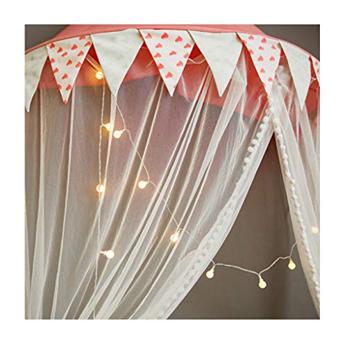 Princess Bed Canopy For Children, Toddler Bed Mosquito Net Crib Gauze Curtain Tent Half-Round Dome Reading Corner Tent Room Decor, Red #TOP3