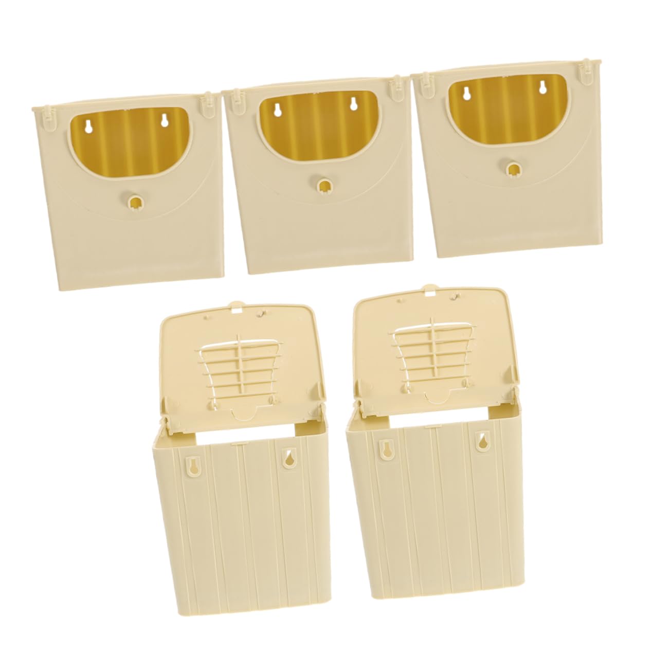 BESTonZON 5 Casette Nido in Plastica per Pappagalli e Parrocchetti Scatole Allevamento Uccelli Resistenti e Leggere per Balcone e