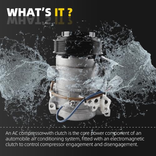 Image of Dasbecan 10S17C AC Compressor w /Clutch Compatible with Toyota 4Runner FJ | Fits 2003-2009 4Runner 2007-2009 FJ Cruiser 4.0L V6 Replace# 8832035700 CO10834C 98306 97306 Air Conditioning Compressor