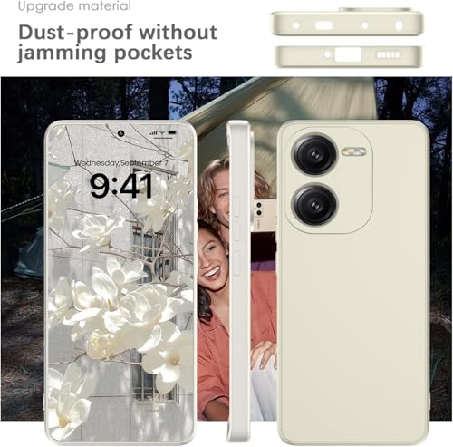 Image of DIZORO Microfiber Candy Case for IQOO Z9x 5G Smooth Touch Cushion Liquid Soft Silicone Gel Rubber Phone Cases Non-Slip Full Body Protective Shockproof Back Cover (Stone Grey og)