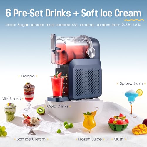 7-in-1 Slushie Machine & Soft Serve Ice Cream Maker,88oz with No Ice Needed,Slushy Machie for Home,Frozen Drink,Margarita,Cocktail,Daiquiri,Frappe,Milkshake,and More Smoothie by oplace - Used condition - Image 5