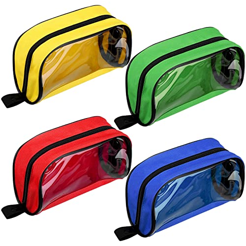 4 Pcs Empty First Aid Bag Color Coded First Aid Medical Kit Accessory Pouches Zippered Medical Bag Organizer Storage Medical Pouch Case With Transparent Window For Medical Supplies Travel, 4 Colors #TOP14