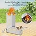 GEEKHOM Portable Rocket Stove Wood Burning : Collapsible Stainless Steel Camping Stove with Storage Bag, for Outdoor BBQ Cooking Fishing Hunting Survival