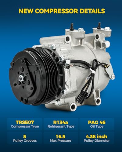 Image of PHILTOP CO11312Z Air Conditioner AC Compressor with Clutch for Honda Fit 2009-2012, 2013 1.5L