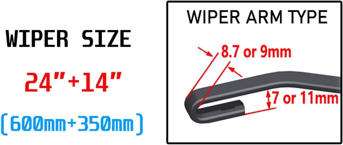 Car Front Windshield Windscreen Wiper Blades Brushes Cutter U J Hook,For Honda,For Stream 2001 2002 2003 2004 2005
