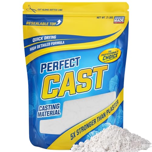 Perfect Cast Mold Casting Powder Fast-Curing Non-Toxic Water-Based Material for DIY Sculptures Jewelry Crafts & Models USA Made 2 lb Bag