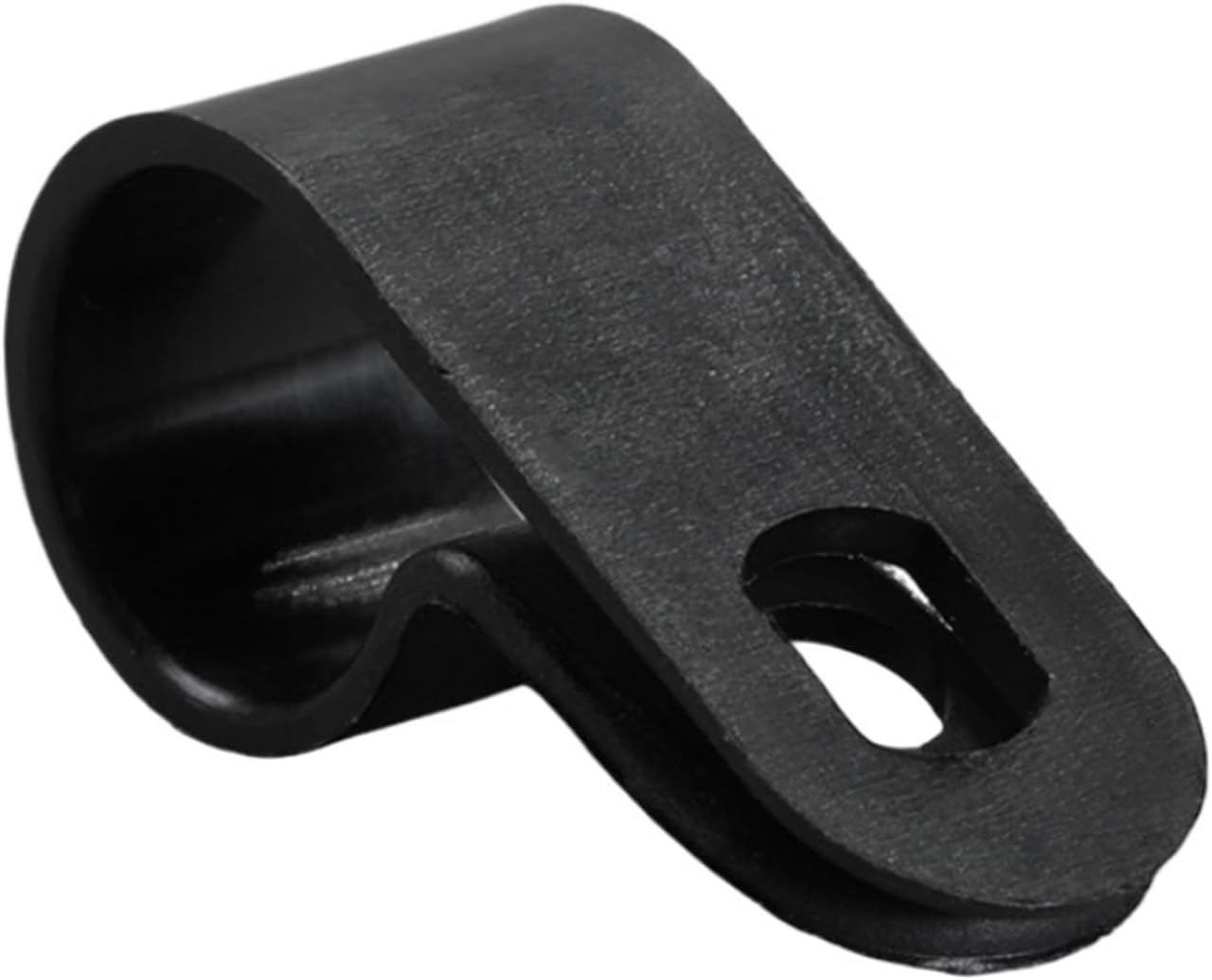Cable Clips,Cord Clips 100pcs Black P Style Mounting Cable Clamp Plastic Nylon Isolation Screw Fixed Wire Holder Cable Clips Manager(5.0mm)