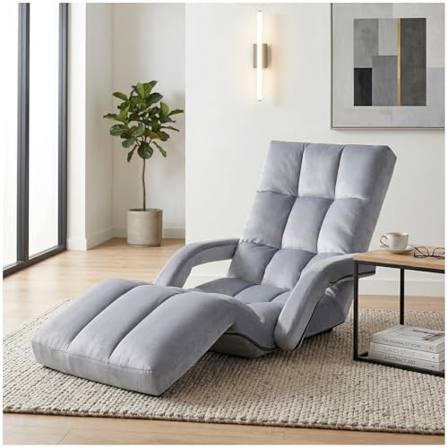 OTTERLEAd Folding Floor Chair with Armrest
