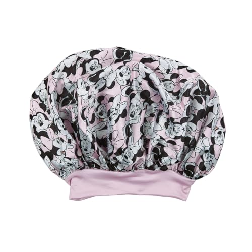 Bonnet Disney Minnie Mouse satin rose haut de gamme avec imprimé intégral Dsy Mouse Aop